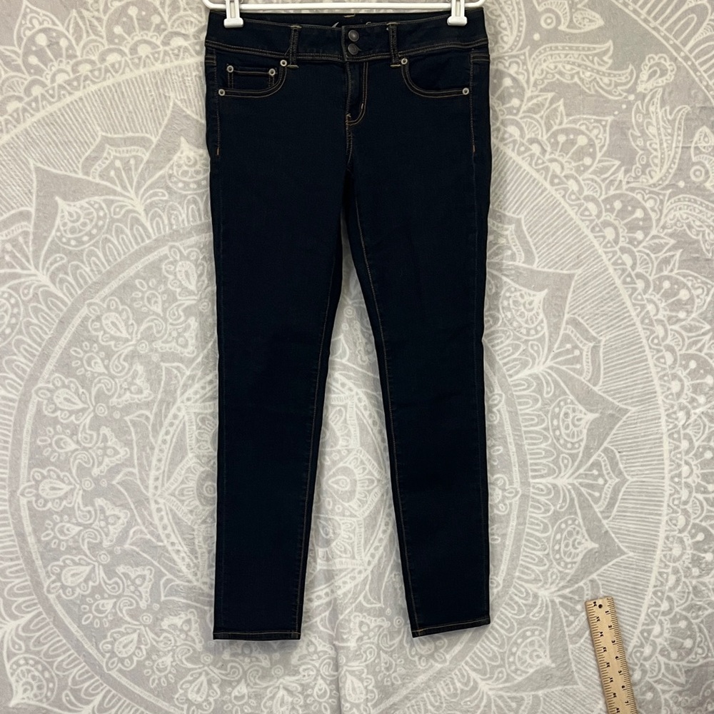 American Eagle Outfitters Women's Midnight Skinny Jeans 10 M L medium large